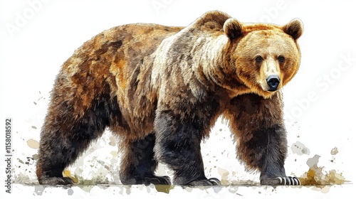 illustration of a bear isolated on a white background bear