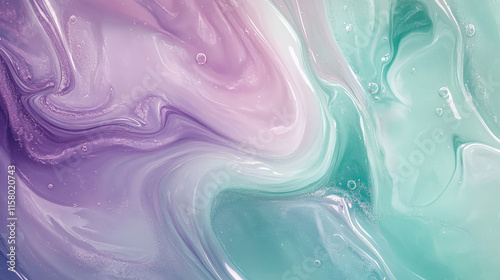 A dreamy watercolor background with soft lavender, mint green, and pale turquoise tones blending seamlessly photo