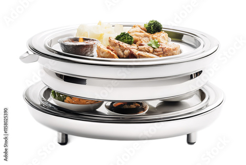 Plate Warmer for Hot Meals - Isolated on White Background photo
