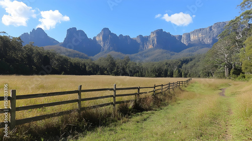 Scenic mountain landscape national park nature photography daytime panoramic view