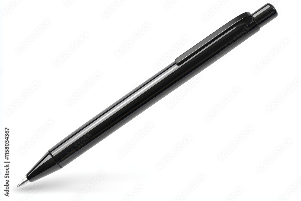 a solitary black pen on a white sheet a solitary black pen on a white sheet