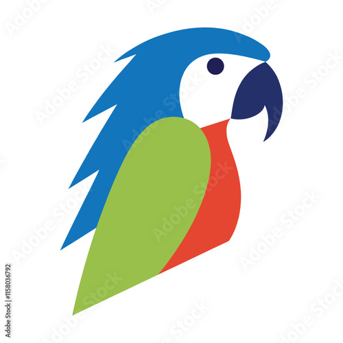 Parrot Logo in Blue, Green, & Red for Parakeet Playz