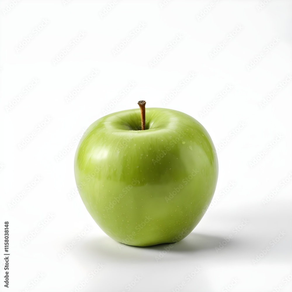 Perfectly Ripe Red Apple with a Single Leaf on a White Background - Fresh and Healthy Fruit Photography Perfectly Ripe Red Apple with a Single Leaf on a White Background - Fresh and Healthy Fruit Photography