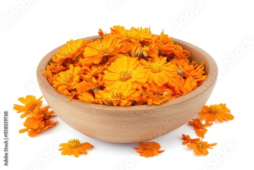 Calendula is a medicinal herbaceous plant from the Asteraceae family also known as pot marigold and a saffron substitute photo