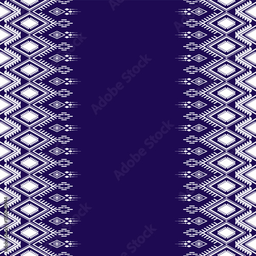 Geometric ethnic oriental seamless pattern traditional Design for background,carpet,wallpaper.clothing,wrapping,Batik fabric,Vector illustration.embroidery style - Sadu, sadou, sadow or sado