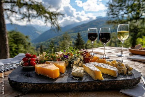 classic alpine cheese presented as a single serving photo