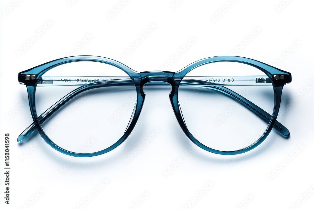 Clear glasses with a frame on a white backdrop Clear glasses with a frame on a white backdrop