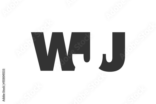 WJJ logo design. Initial letter W J J bold font style for tech startups, consulting, corporate branding. Creative company name, headlines typography identity, trendy logotype.