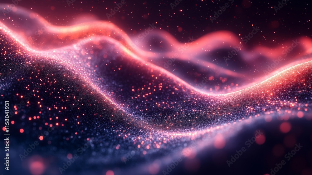 Mesmerizing Waves of Light and Colorful Sparkles Mesmerizing Waves of Light and Colorful Sparkles