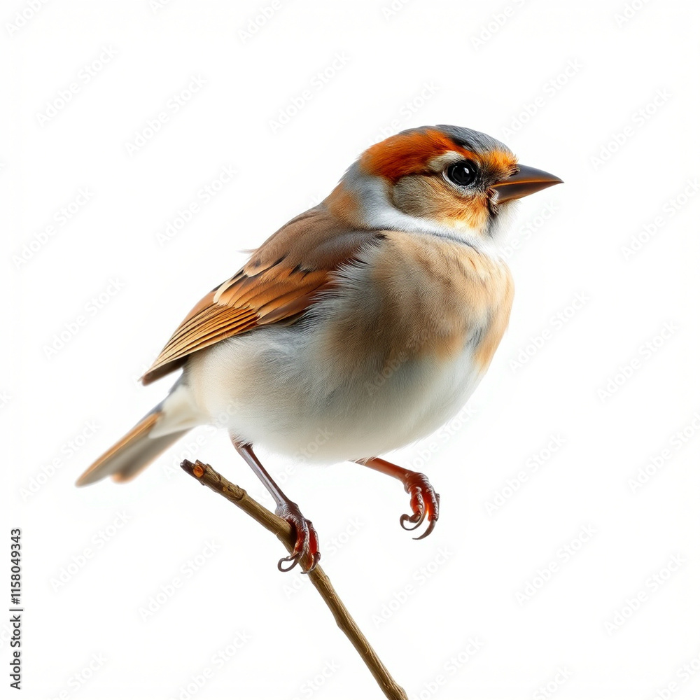 Fototapeta premium Sparrow on white background - bird generation -