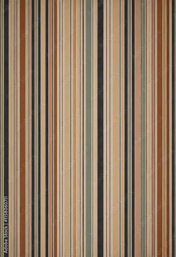 Obraz premium Vertical striped pattern in muted earth tones and greys