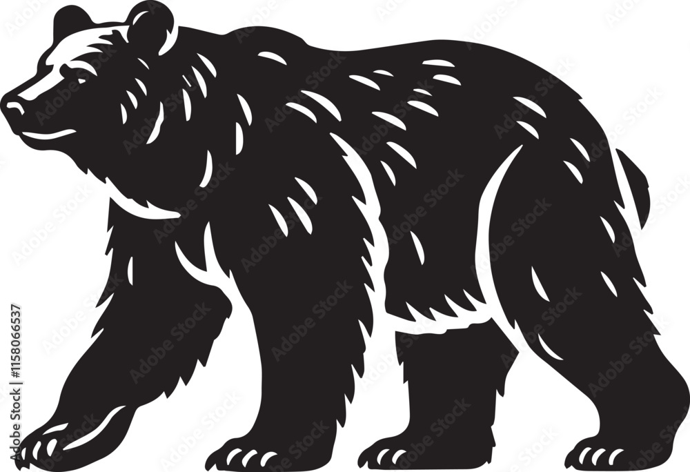 Obraz premium Bear animal silhouette
