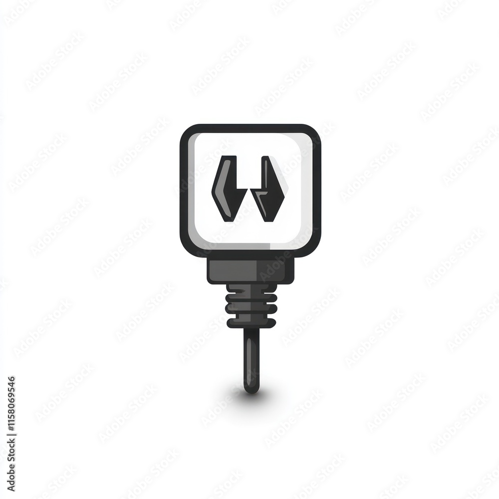 Simple illustration of a power plug. Simple illustration of a power plug.