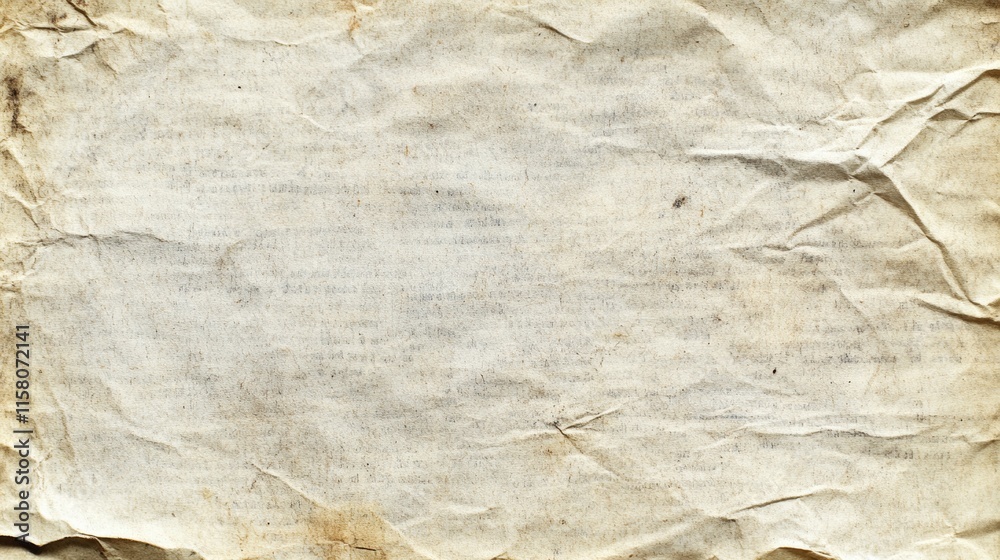 Fototapeta premium White recycled craft paper texture as background. Grey paper texture, Old vintage page or grunge vignette of old newspaper. Pattern rough art creased grunge letter. Hardboard with copy space for text.