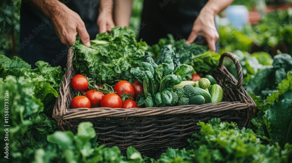 Fototapeta premium A barn filled with agricultural products ready for market, from fresh produce to dairy, highlighting the productivity and daily routines in farm life --