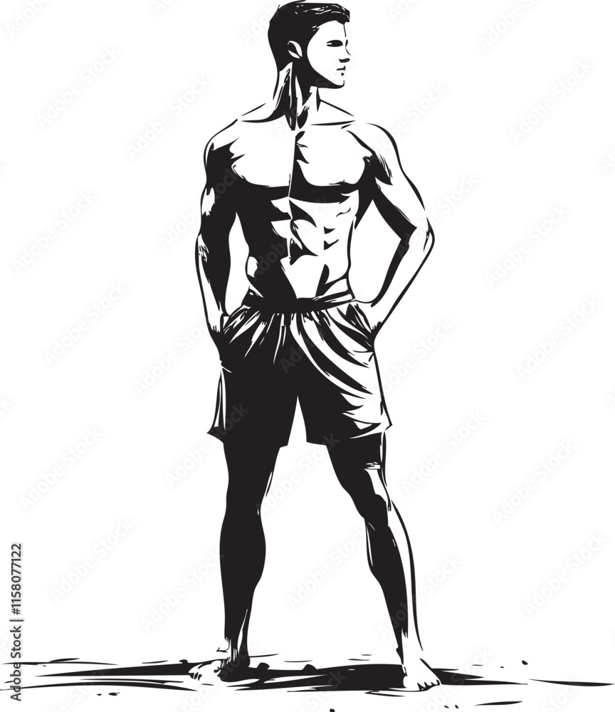 Fototapeta premium person with athletic body