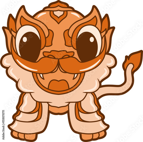 Lunar New Year Chinese Lion Dance Vector