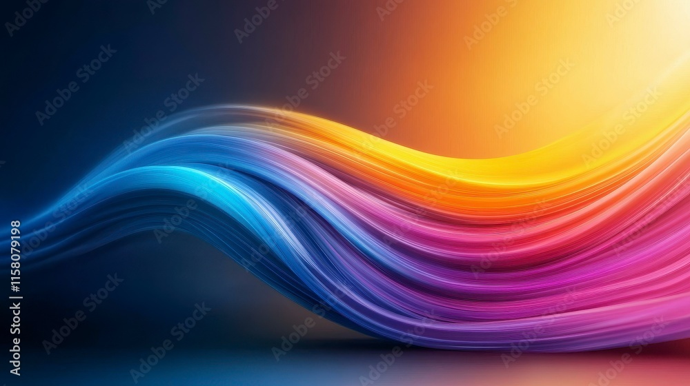 Abstract wave design with vibrant colors blending smoothly. Abstract wave design with vibrant colors blending smoothly.