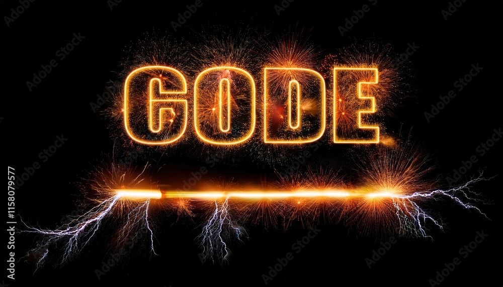 Fototapeta premium Igniting the Power of Code: A Digital Spark