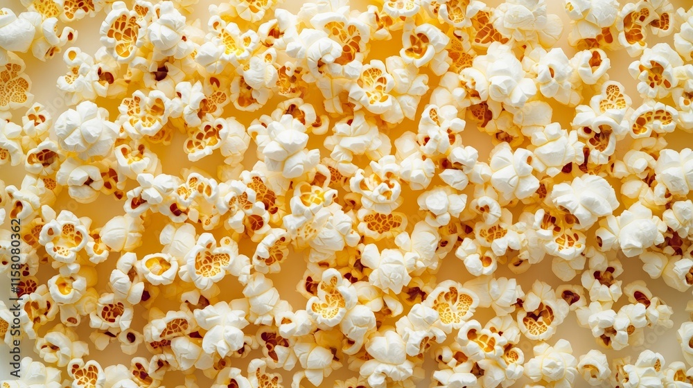 Freshly popped popcorn on a light background. Freshly popped popcorn on a light background.