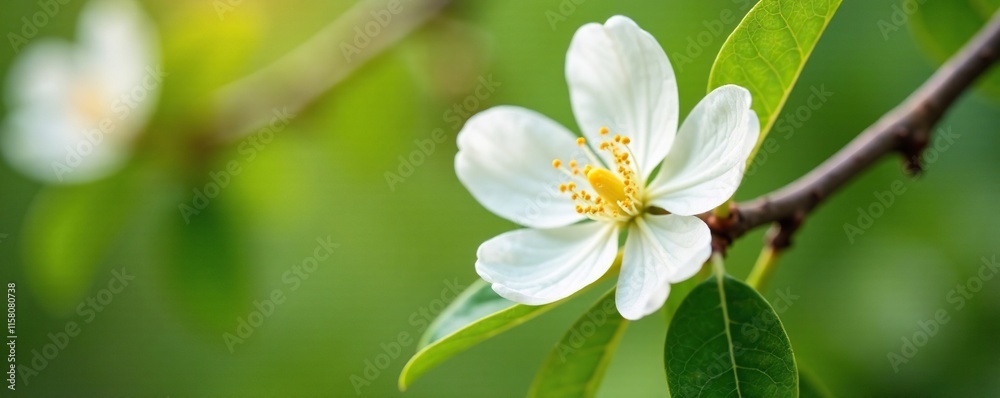 Soft white petals unfolding on a macadamia tree branch, blossom, nature, macadamia tree Soft white petals unfolding on a macadamia tree branch, blossom, nature, macadamia tree