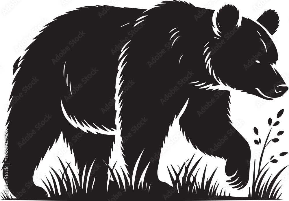 Silhouette of bear Silhouette of bear