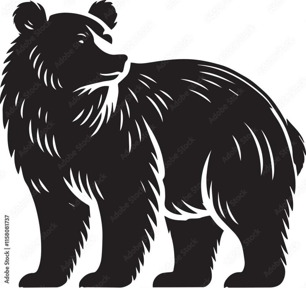 Silhouette of bear Silhouette of bear
