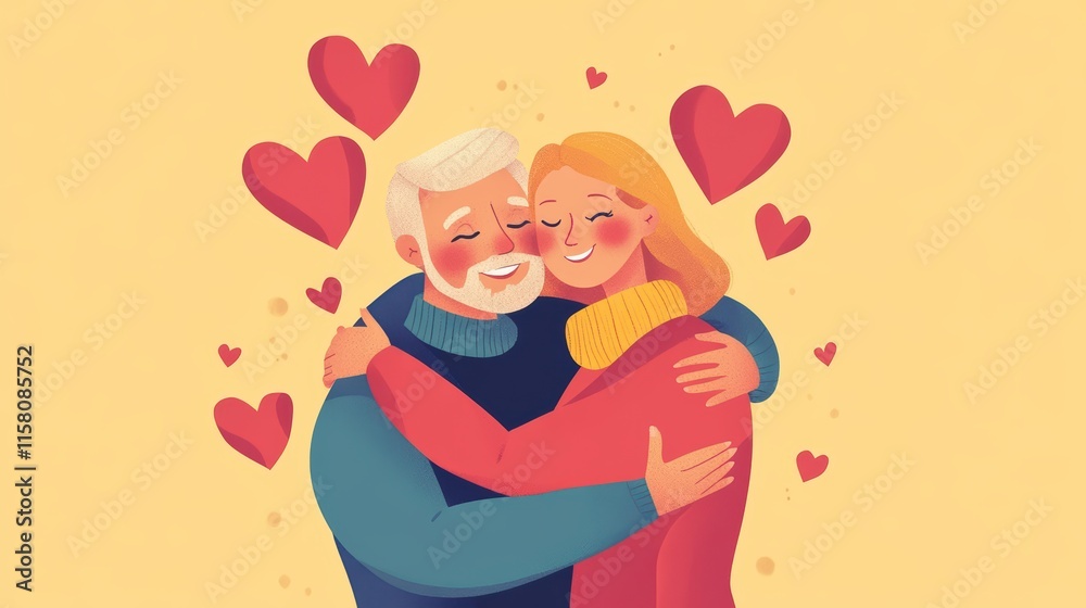 couple smile and happy hug each other's eyes, cuddling, warm hugs, senior or adult love, married couple, warm family. Husband and wife in love so fun in new years eve or valentine day. couple smile and happy hug each other's eyes, cuddling, warm hugs, senior or adult love, married couple, warm family. Husband and wife in love so fun in new years eve or valentine day.