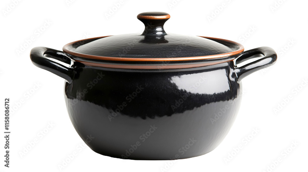 Soup Pot for Cooking & Serving Soups - Isolated on White Background