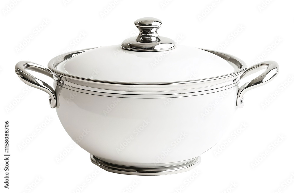 Soup Tureen for Serving & Displaying - Isolated on White Background Soup Tureen for Serving & Displaying - Isolated on White Background