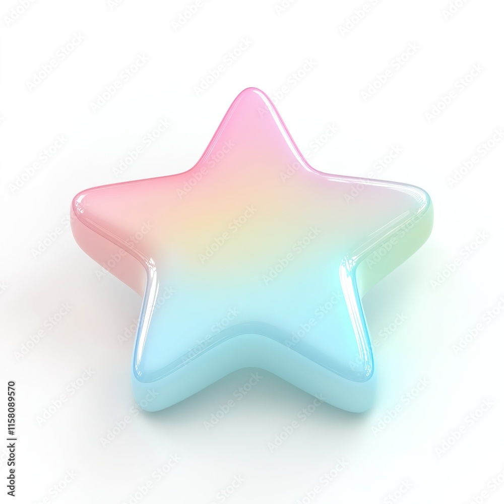 3D shine icon and clean star icon, isolated on a pure white background. Featuring a glossy, polished design that emphasizes brightness and clarity, perfect for visual effects or digital interface 3D shine icon and clean star icon, isolated on a pure white background. Featuring a glossy, polished design that emphasizes brightness and clarity, perfect for visual effects or digital interface