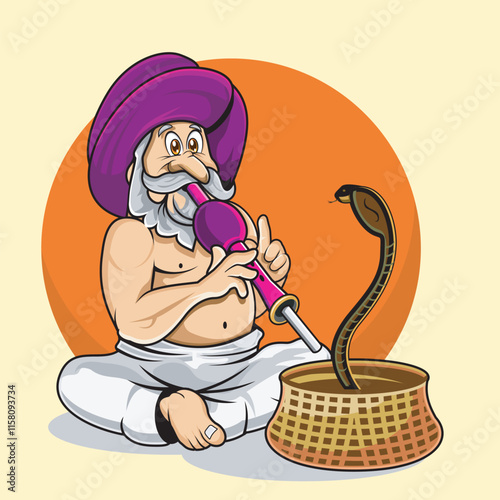 Indian Snake charmer photo