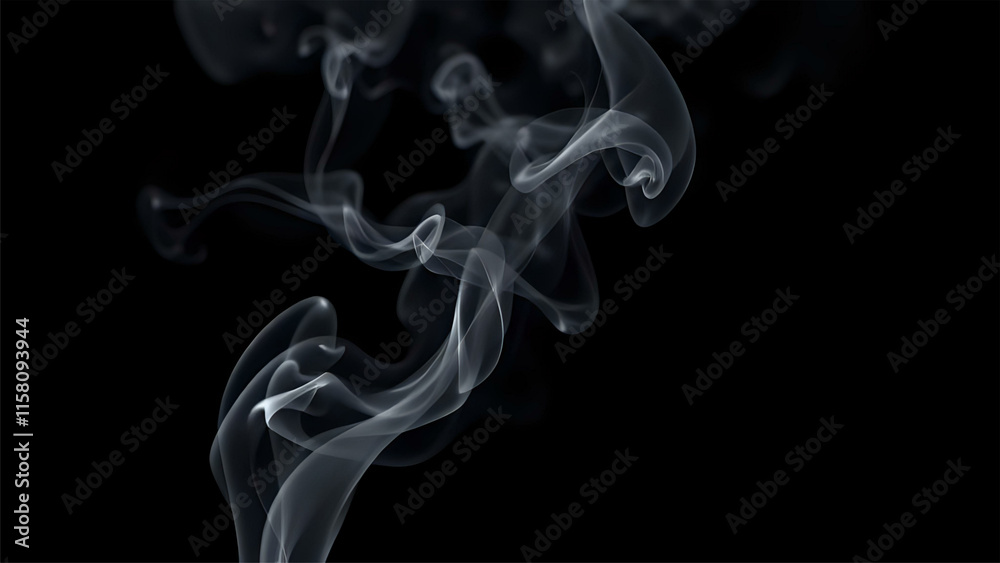 Fototapeta premium smoke on black background