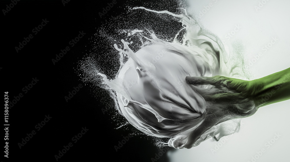 Fototapeta premium Powerful Impact : Artistic Capture of Liquid Sphere Burst in High-Speed Action