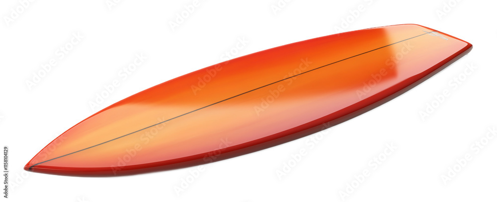 Stylish Surfing Board for Beach Adventures Isolated on White Background Stylish Surfing Board for Beach Adventures Isolated on White Background