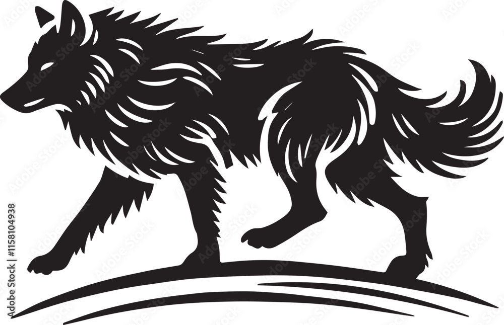 Fototapeta premium Black and white wolf
