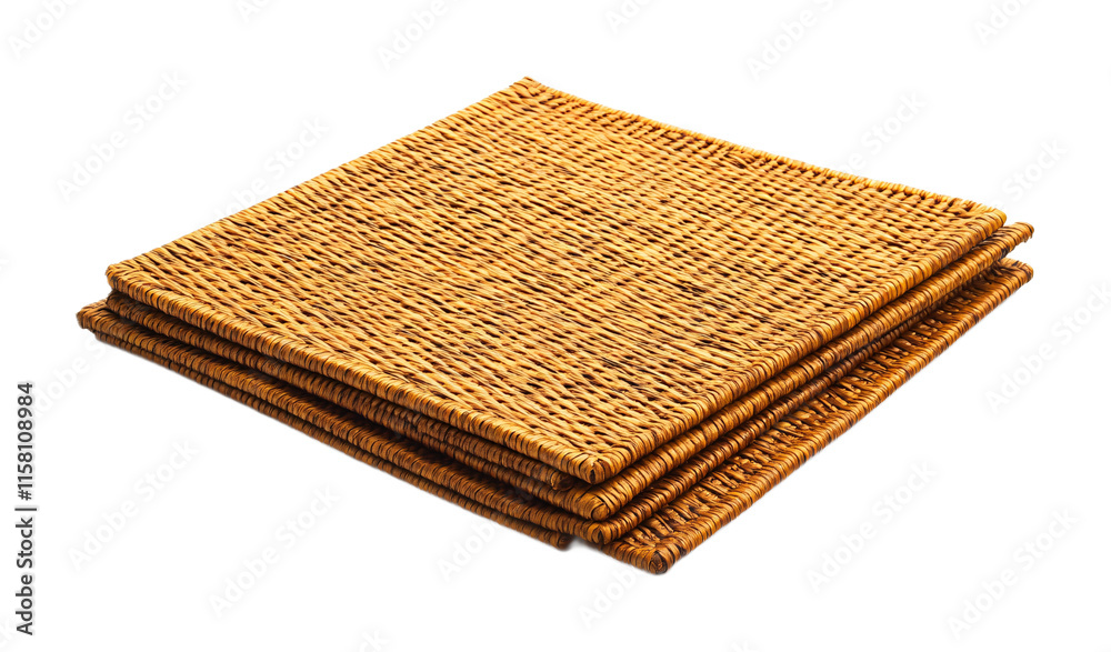 Table Placemats Set for Elegant Dining - Isolated on White Background Table Placemats Set for Elegant Dining - Isolated on White Background