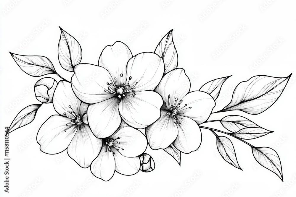 custom made wallpaper toronto digitalA drawing of a flower with a white background