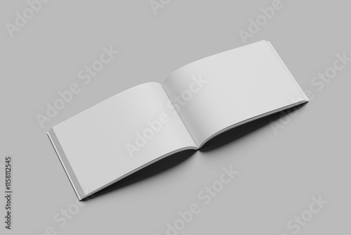 A4 MAGAZINE LANDSCAPE BLANK MOCKUP
