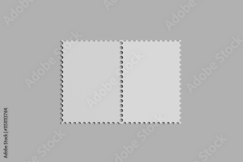 Blank Postage Stamp Mockup