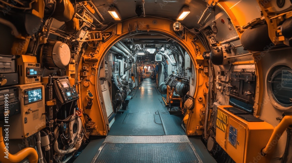 Fototapeta premium Deep Sea Operations with Artistic Soft Lighting