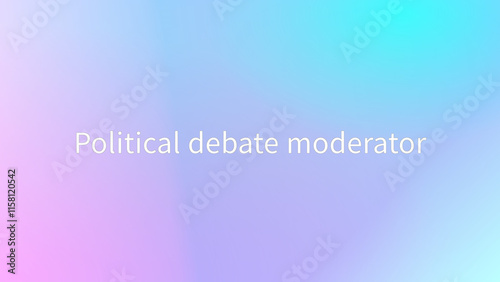 Political debate moderator のグラデーション背景イラスト
