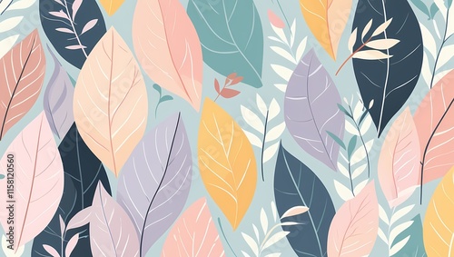seamless pattern with leaves
