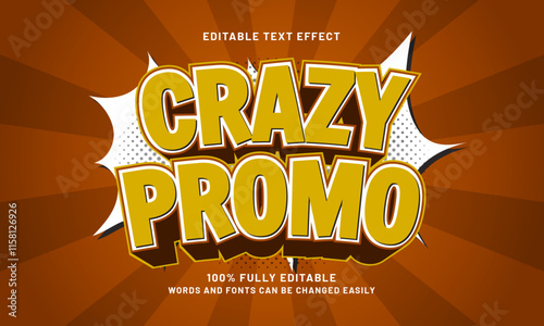 crazy promo editable text effects with a sale and promo theme