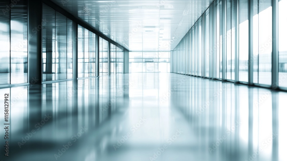 Modern hallway with glass and sleek design. Modern hallway with glass and sleek design.