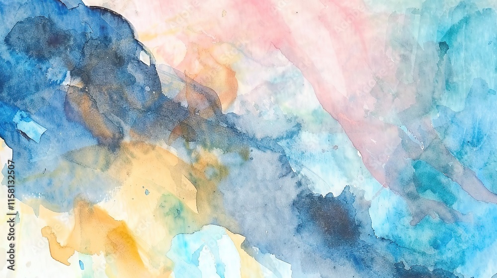 Fototapeta premium Art Watercolor Colorful Abstract dreamy Galactic