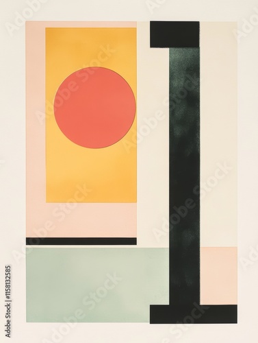 Free Download Abstract Composition with Geometric Shapes and Pastel Colors - GFXLoad