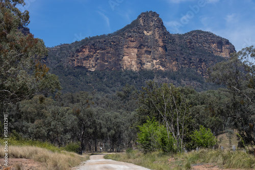 Rock escarpment near Glen Davis, NSW photo