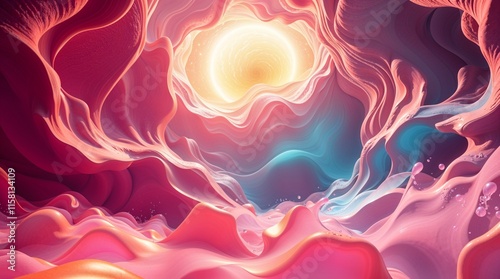 Epic amazing lens glow lighting modern future grand epic scene massive scale heroic elements electric vivid colors smooth organic shapes deep orange bright purple turquoise gold swirling gradients sof