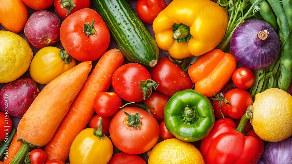 Vibrant vegetable harvest organic farm food photography indoor market close-up freshness and health Vibrant vegetable harvest organic farm food photography indoor market close-up freshness and health
